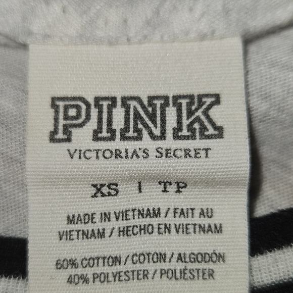 PINK Victoria's Secret Kids Raglan Sleeve Shirt - Gray and Blue - Picture 9 of 9